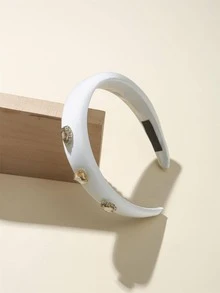 1入組女童水鑽裝飾時尚頭帶用於髮飾