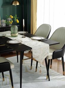 1 pieza Camino de mesa con diseño de flor