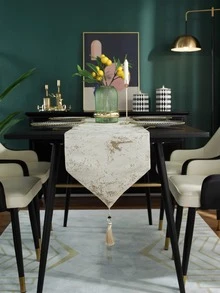 1 pieza Camino de mesa con diseño de flor