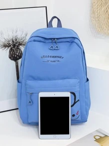 Bộ ba lô 3 chiếc Túi đeo chéo họa tiết chữ cái Bộ dành cho sinh viên mới tốt nghiệp, cô gái tuổi teen, sinh viên năm nhất, sinh viên năm hai, trung học cơ sở và trung học phổ thông, đại học & trung học phổ thông, hoàn hảo cho hoạt động ngoài trời, du lịch và quay lại trường học - Nhiều màu - Xem 2