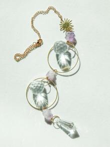 1 Pha Lê Nhân Tạo Treo Tường, Hình Tròn Hiện Đại Trang Trí Treo Trang Trí Cho Gia Đình - Màu tím - Xem 3