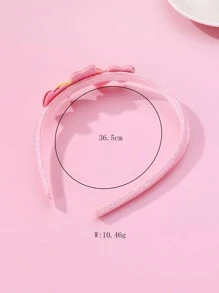 1 件裝女孩可愛彩色閃光心形裝飾塑膠髮箍適合日常裝飾 - 彩色 - 查看 4