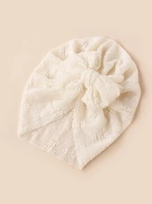 3入組嬰兒蝴蝶結裝飾彈性滌綸包巾帽 - 粉色 - 查看 6