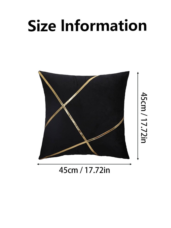 Line Design Cushion Cover Without Filler SHEIN USA