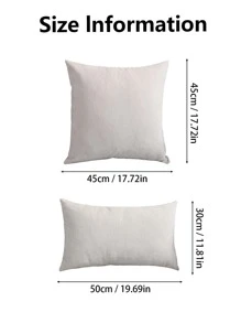 1 pieza Funda de cojín sin relleno simple - Beis - Ver 6