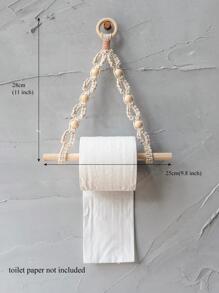 1 Hộp Đựng Giấy Vệ Sinh Polyester, Boho Đính Hạt Trang Trí Dệt Mô Cuộn Giá Đỡ Cho Phòng Tắm - Nhiều màu - Xem 5