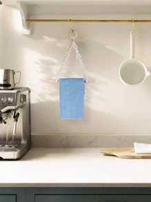 1 Hộp Đựng Giấy Vệ Sinh Polyester, Boho Đính Hạt Trang Trí Dệt Mô Cuộn Giá Đỡ Cho Phòng Tắm - Nhiều màu - Xem 3