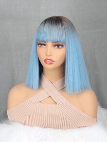 Tóc giả tổng hợp ngắn thẳng có tóc mái - Nhiều màu - Xem 6