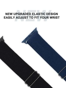 5 件/套编织弹力尼龙运动单圈表带兼容 表带兼容小米、兼容华为、兼容 Fitbit Versa 2 1、兼容三星 Galaxy Watch，20 毫米 22 毫米 38 毫米 40 毫米 41 毫米 42 毫米 44 毫米 45 毫米 46 毫米 49 毫米 男女通用，尼龙弹性表带腕带兼容 Series 10 9 8 7 6 SE 5 4 3 2 1 Ultra Ultra 作为送给返校学生的礼物