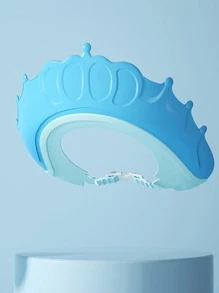 1入組矽膠王冠設計洗髮水帽子 - 藍色 - 查看 1