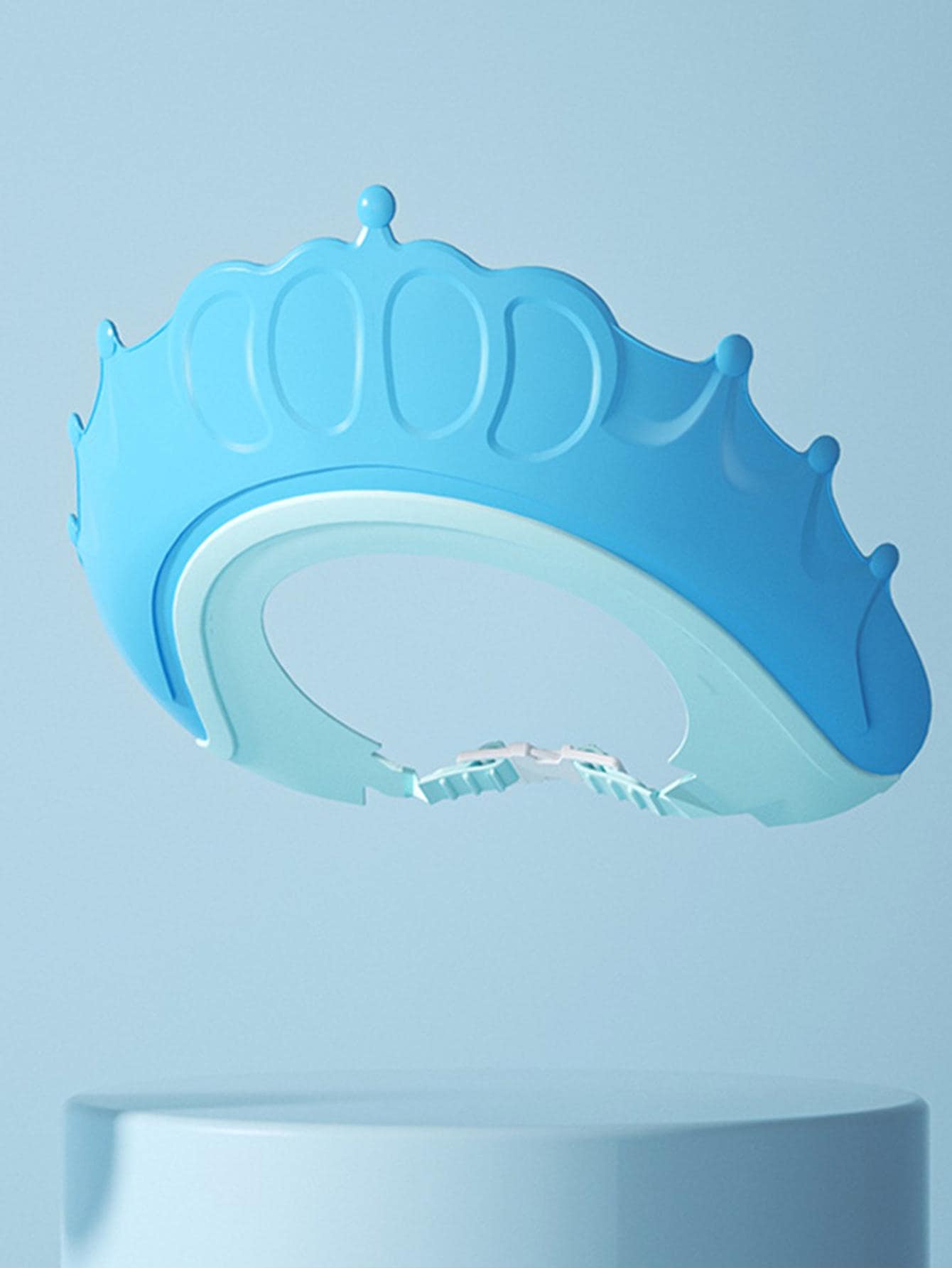 1入組矽膠王冠設計洗髮水帽子 - 藍色 - 查看 1