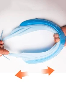 1入組矽膠王冠設計洗髮水帽子 - 藍色 - 查看 3