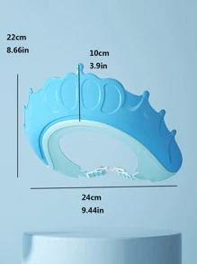 1入組矽膠王冠設計洗髮水帽子 - 藍色 - 查看 2
