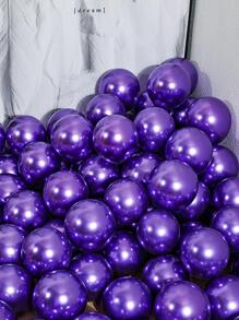 20pcs 5inch/12cm Metallic Mini Balloons For Wedding Birthday Party Decorations, Christmas - Purple - View 2