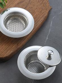 2pcs Stainless Steel Kitchen Sink Filter, Silver Round Sink Drain Plug For Kitchen - Silver - View 1