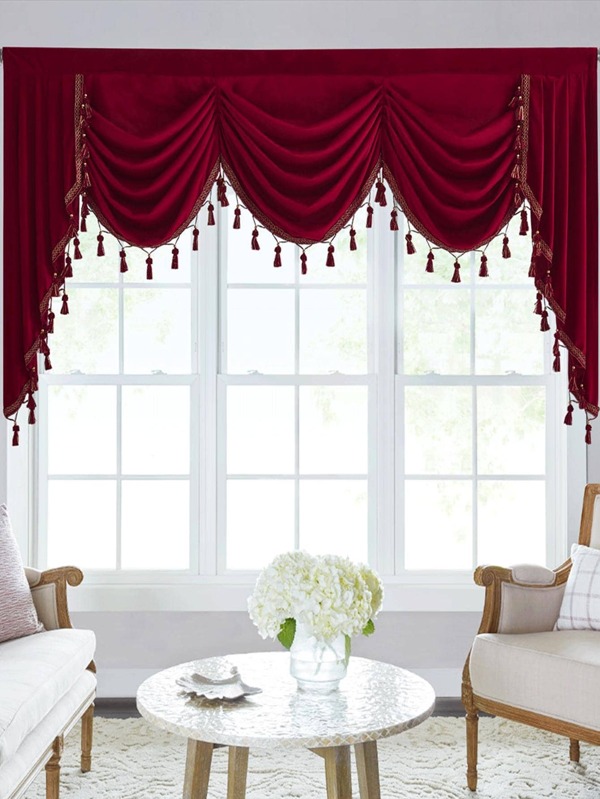 Tassel Decor Window Valance SHEIN USA