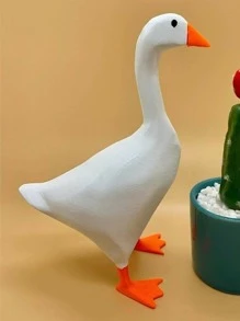 1pc Duck Design Decoration Craft Best Gifts Birthday - White - View 3