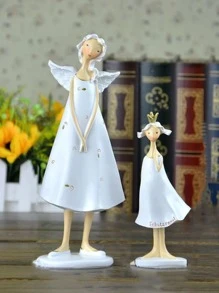 2pcs Figure Design Decoration Craft - White - View 4