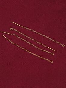 10 cái/bộ Phụ kiện trang sức DIY tối giản - Vàng - Xem 3