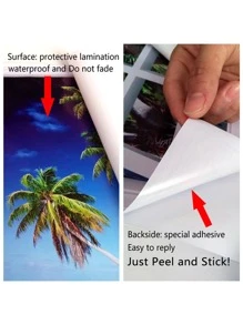 2pcs PVC Wall Sticker, Creative Moon & Lantern Pattern Waterproof Removable Wall Sticker For Home Wall Decor - Gold - View 5