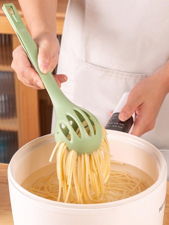 1入組二合一ABS手動打蛋器廚房用創意素色食品鉗