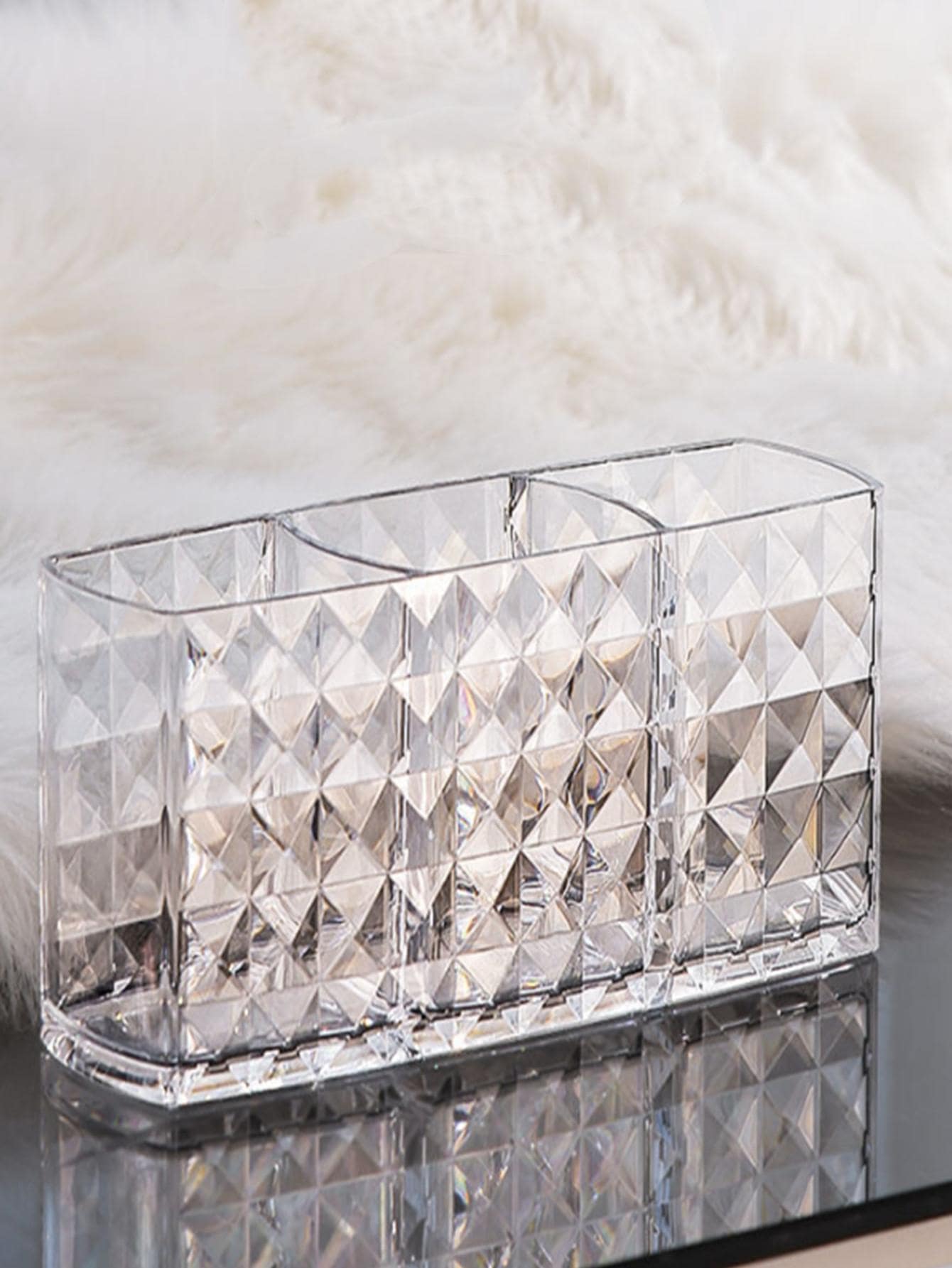 1 hộp đựng cọ trang điểm trong suốt, dùng cho kỳ nghỉ bãi biển, bộ sưu tập phòng tắm, bộ sưu tập phòng ngủ, dung tích lớn - Trong sáng - Xem 1