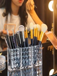 1 hộp đựng cọ trang điểm trong suốt, dùng cho kỳ nghỉ bãi biển, bộ sưu tập phòng tắm, bộ sưu tập phòng ngủ, dung tích lớn - Trong sáng - Xem 5