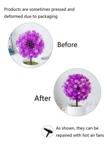 1 chậu cây nhân tạo - Màu đỏ tím - Xem 6
