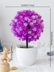 1 chậu cây nhân tạo - Màu đỏ tím - Xem 5