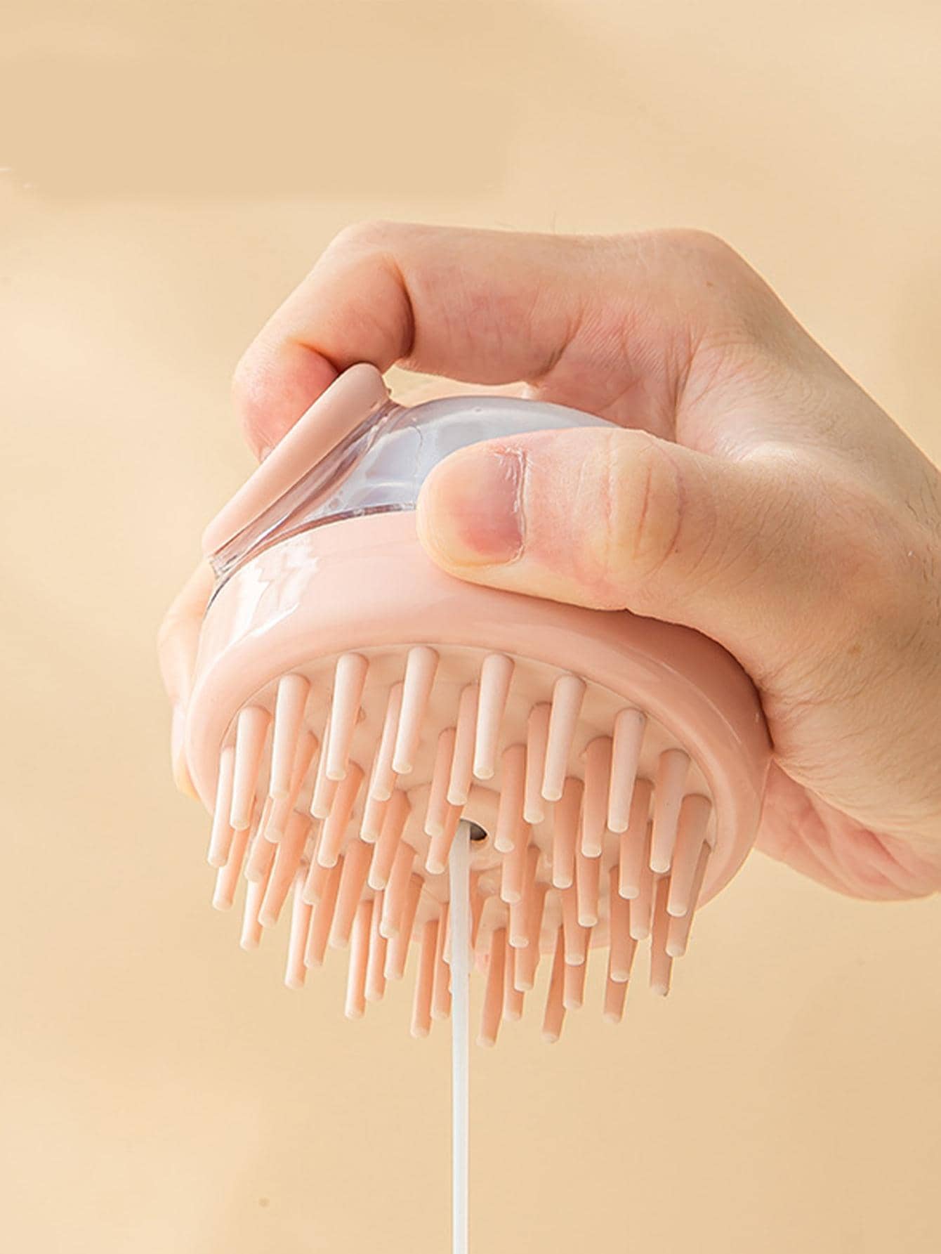 1pc Silicone Shampoo Massage Brush - Multicolor - View 1