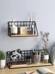 1pc Punch-Free Wall Mounted Storage Rack Fall Home Decor Room Decor