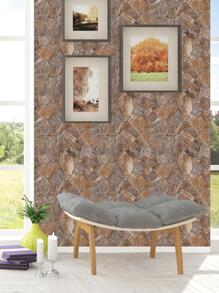 1入組磚塊圖案牆紙 - 棕色 - 查看 1