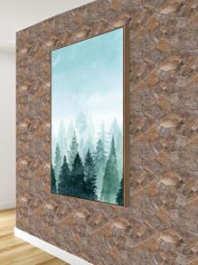 1入組磚塊圖案牆紙 - 棕色 - 查看 5