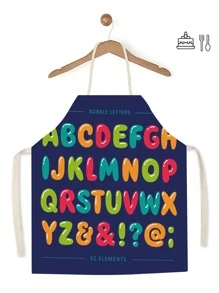 1入組字母圖案現代滌綸烹飪圍裙 - 彩色 - 查看 2