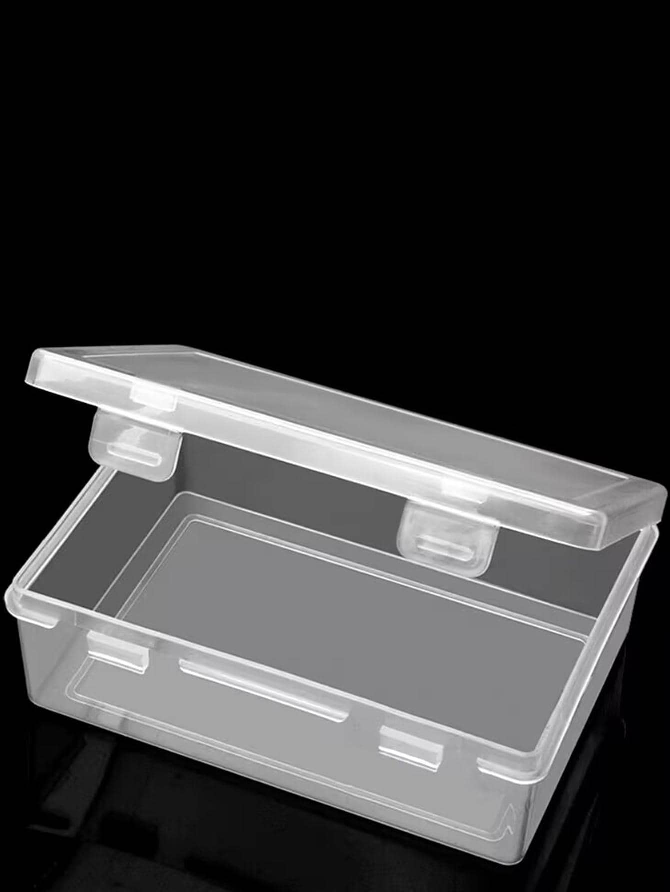 1pc Plastic Storage Box, Simple Clear Rectangle Multi-purpose Desktop ...
