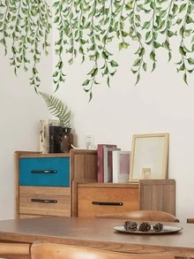 1set PVC Wall Sticker, Leaf Pattern Wall Decal For Home Wall Decor - Multicolor - View 4