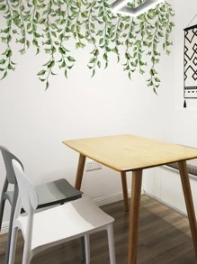 1set PVC Wall Sticker, Leaf Pattern Wall Decal For Home Wall Decor - Multicolor - View 6