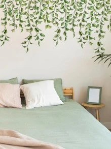 1set PVC Wall Sticker, Leaf Pattern Wall Decal For Home Wall Decor - Multicolor - View 1