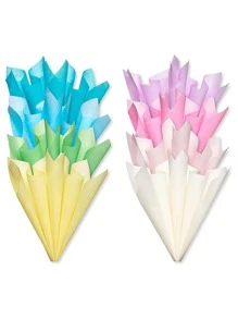 10入組素色禮品包裝紙 - 淺藍色 - 查看 4