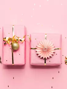 10 件/套礼品包装纸，现代 19.6*26 英寸混色礼品包装纸 - 白色 - 查看 9