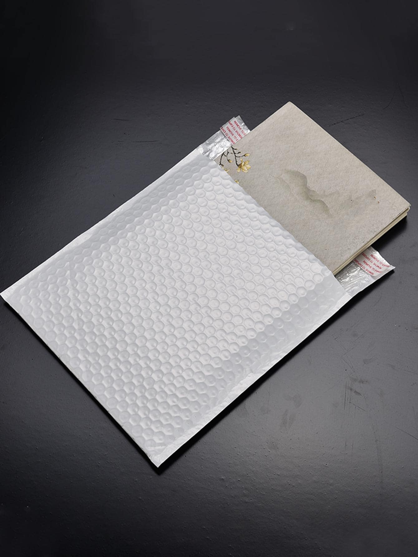 10 piezas Bolsa de burbujas unicolor, bolsa de embalaje impermeable simple para la escuela, oficina - Blanco - Ver 1