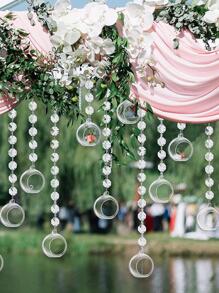 Hanging Glass Globes Orbs Tea Light Candle Holders With Flickering Flameless Candles Led Tealight Candle Holder Glass For Wedding Centerpiece Party Decor 2.4 Inch,Home Decor ,Room Decor,Wall Decor - Clear - View 3