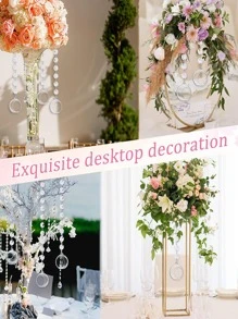 Hanging Glass Globes Orbs Tea Light Candle Holders With Flickering Flameless Candles Led Tealight Candle Holder Glass For Wedding Centerpiece Party Decor 2.4 Inch,Home Decor ,Room Decor,Wall Decor - Clear - View 9