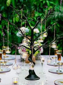 Hanging Glass Globes Orbs Tea Light Candle Holders With Flickering Flameless Candles Led Tealight Candle Holder Glass For Wedding Centerpiece Party Decor 2.4 Inch,Home Decor ,Room Decor,Wall Decor - Clear - View 11