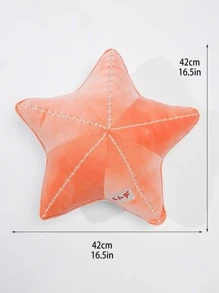 1入組星形裝飾枕現代素色滌綸家居裝飾枕四季皆宜 - 橘色 - 查看 5