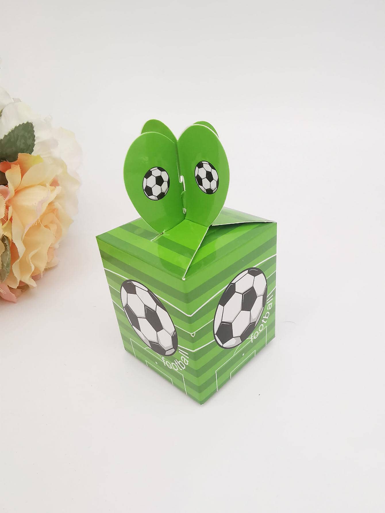 24pcs Paper Gift Box, Modern Football Pattern Gift Packaging Box For Home, Party