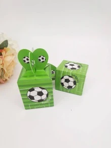 24pcs Paper Gift Box, Modern Football Pattern Gift Packaging Box For Home, Party