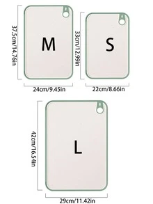 1入組PP切菜板廚房用極簡雙色廚房切菜板 - 彩色 - 查看 2