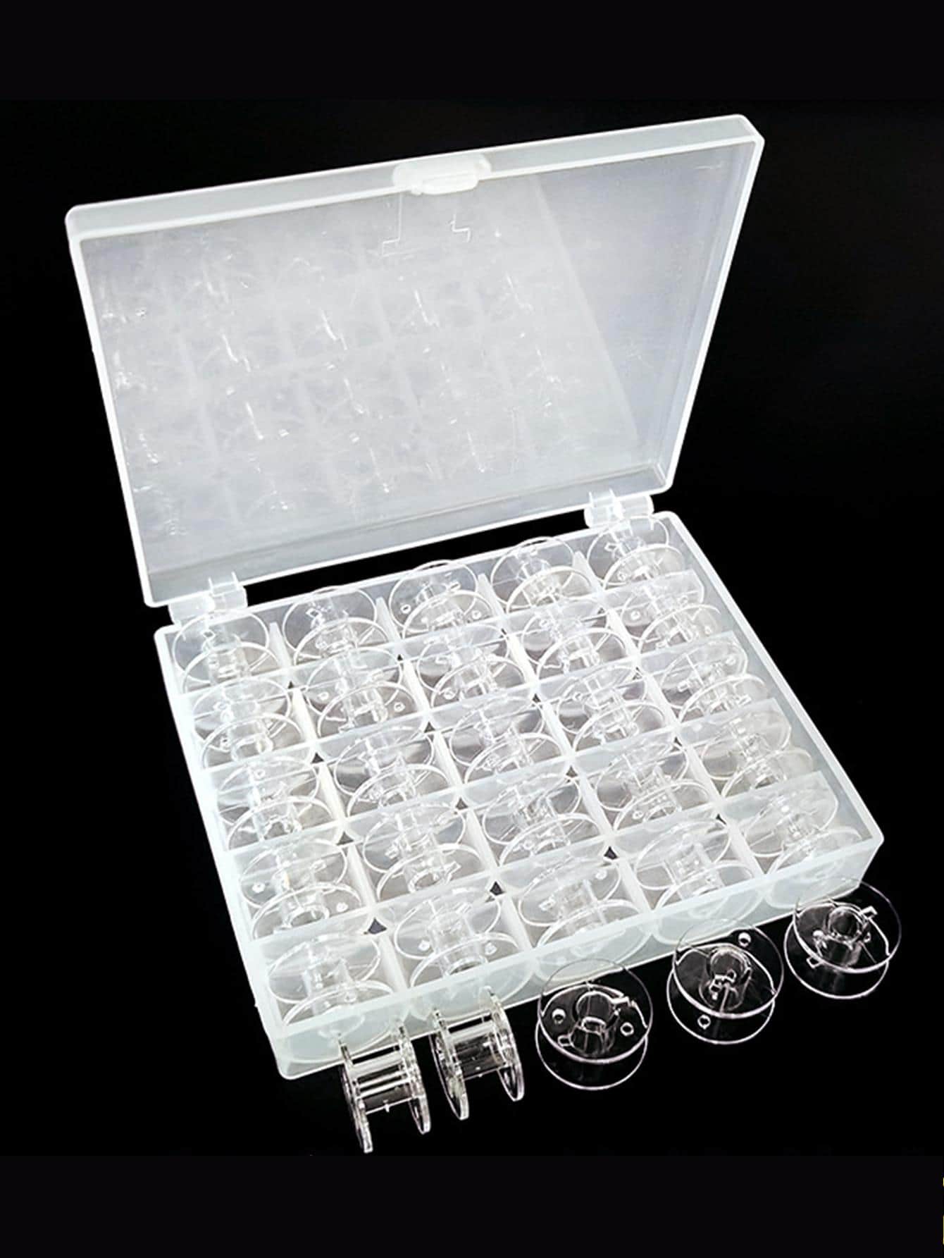 1盒透明縫紉綫軸 - 無色 - 查看 1