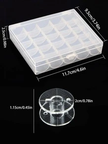 1盒透明縫紉綫軸 - 無色 - 查看 6